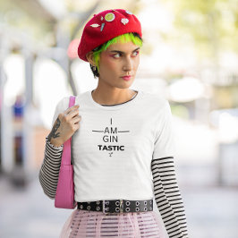 Gin Tastic Dam V Nacke T-Shirt