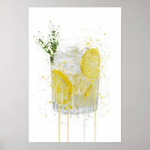 Gin & Tonic 'Citron och Timjan' Poster
