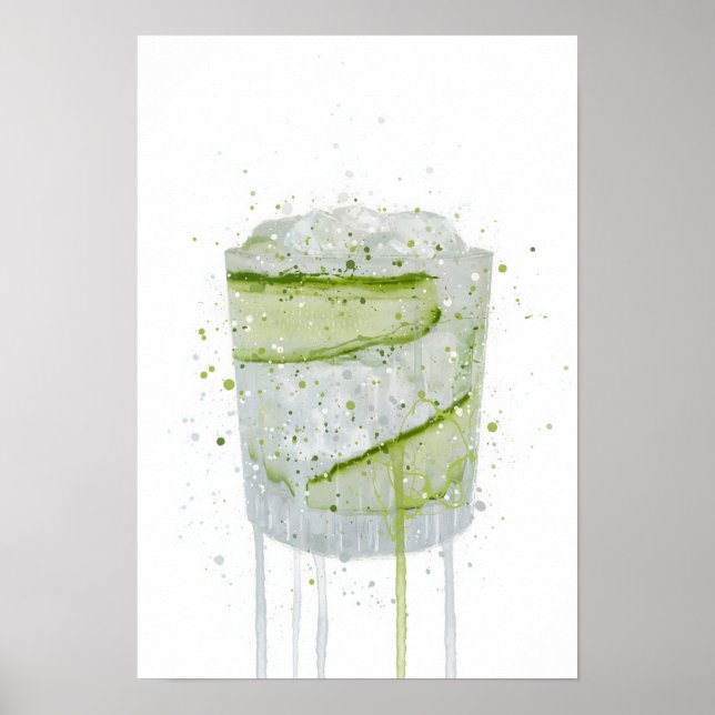 Gin & Tonic 'Cucumber'  Poster (Framsidan)