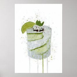 Gin & Tonic 'Gurka och Lime' Poster