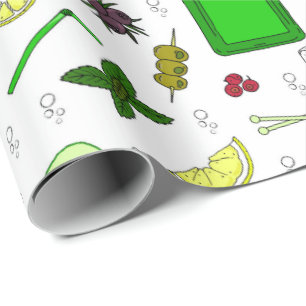 Gin Tonic Kärlek Gin Drinker Cocktail Party Mönste Presentpapper