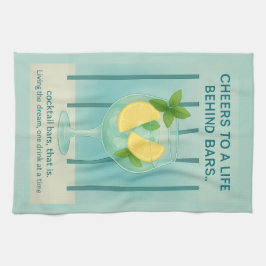 Gin & Tonic Kökshandduk | Anducksg blå kökspresent