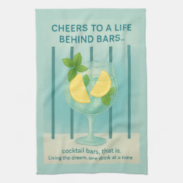 Gin & Tonic Kökshandduk | Anducksg blå kökspresent