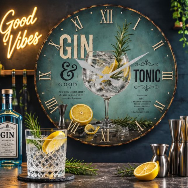 Gin & Tonic Stor Klocka (Skapare uppladdad)