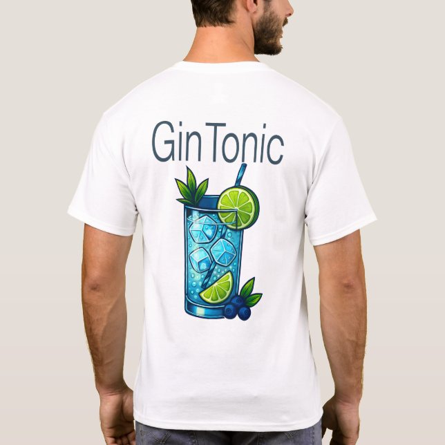 Gin Tonic T-Shirt – Crisp Botanical Cocktail (Baksida)