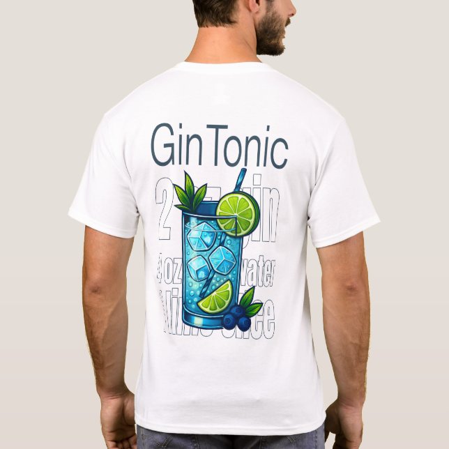 Gin Tonic T-Shirt – Crisp Botanical Cocktail (Baksida)