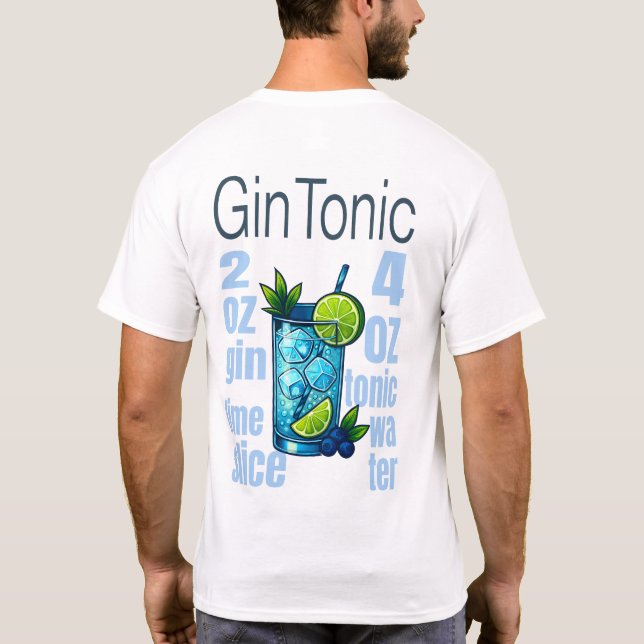 Gin Tonic T-Shirt – Crisp Botanical Cocktail (Baksida)