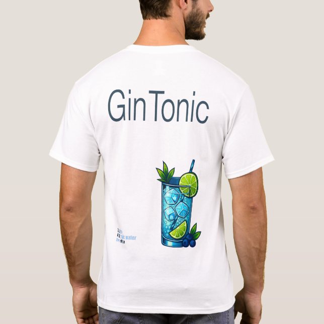 Gin Tonic T-Shirt – Crisp Botanical Cocktail (Baksida)