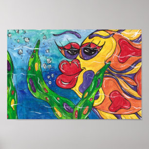 Gina guldfisktrycket poster