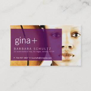 Ginas Ansikte [lila] Affärskort Visitkort