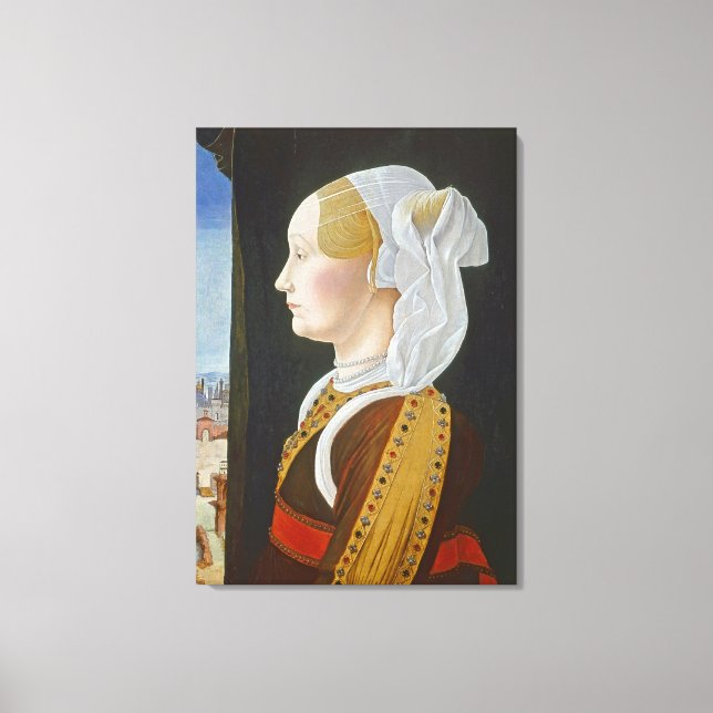 Gincra Bentivoglio, c. 1474-77 Canvastryck (Framsida)
