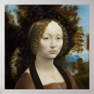 Gincra de'Benci av Leonardo da Vinci - Poster