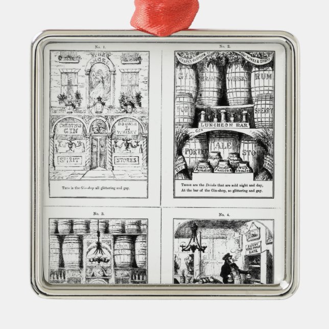 Ginen shoppar julgransprydnad metall (Framsidan)