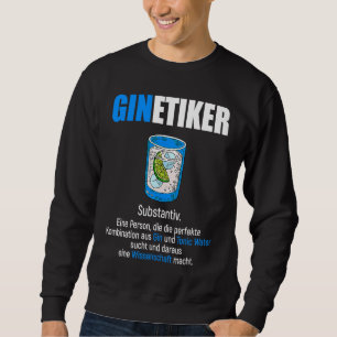 Ginetiker Alkohol London Dry Gin Män Kvinnor Lång Ärmad Tröja