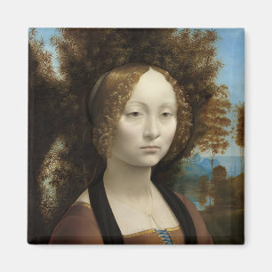 Ginevra de' Benci av Leonardo Da Vinci Magnet