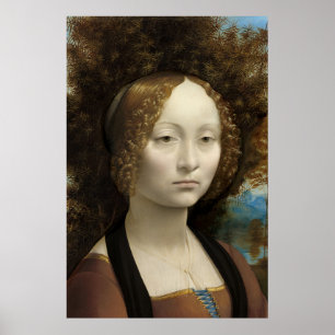 Ginevra de' Benci av Leonardo Da Vinci Poster