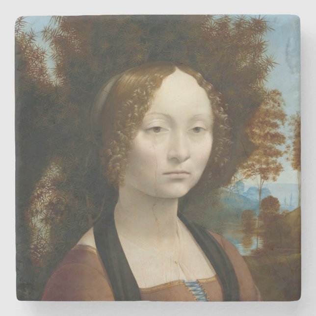 Ginevra de Benci av Leonardo da Vinci Stenunderlägg (Framsidan)