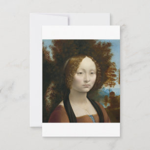 Ginevra de Benci av Leonardo da Vinci Tack Kort