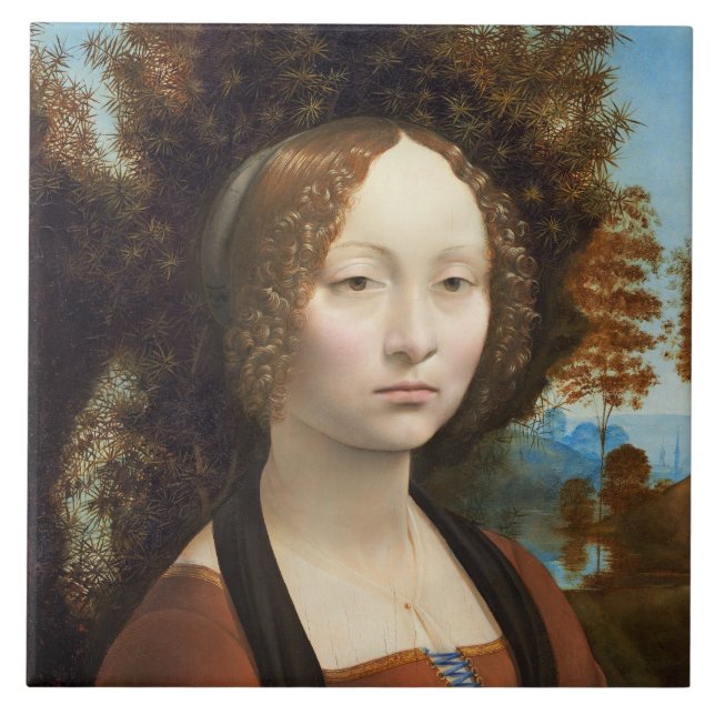 Ginevra de Benci, C. 1474 - 78 Kakelplatta (Framsidan)