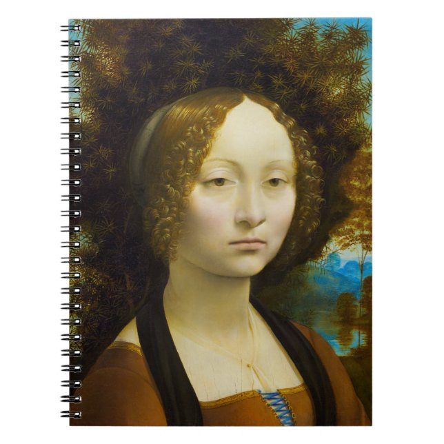 Ginevra de'Benci av Leonardo da Vinci Anteckningsbok (Framsidan)