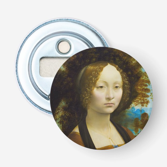 Ginevra de'Benci av Leonardo da Vinci Flasköppnare (Framsidan)