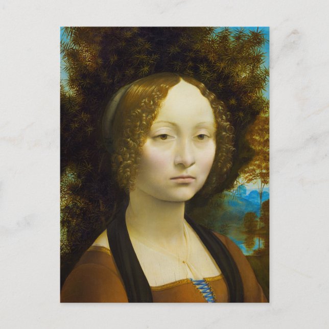 Ginevra de'Benci av Leonardo da Vinci Vykort (Framsida)