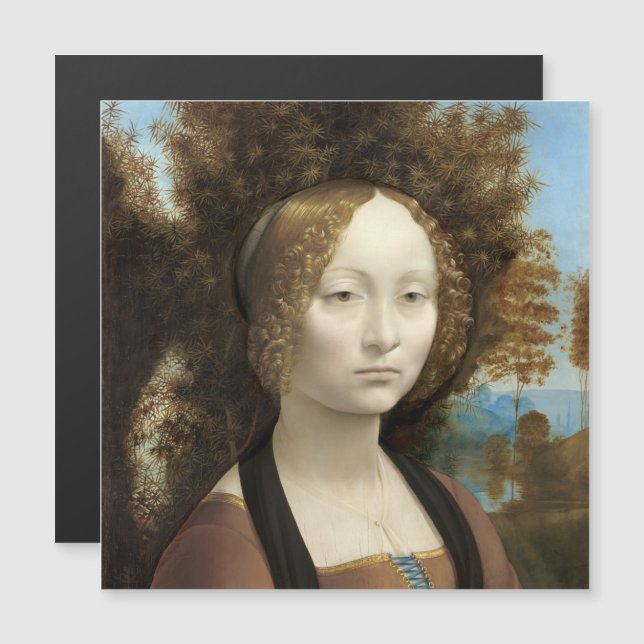 Ginevra de'Benci Leonardo da Vinci (Fram/baksida)