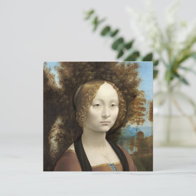 Ginevra de'Benci Leonardo da Vinci (Stående Fram)