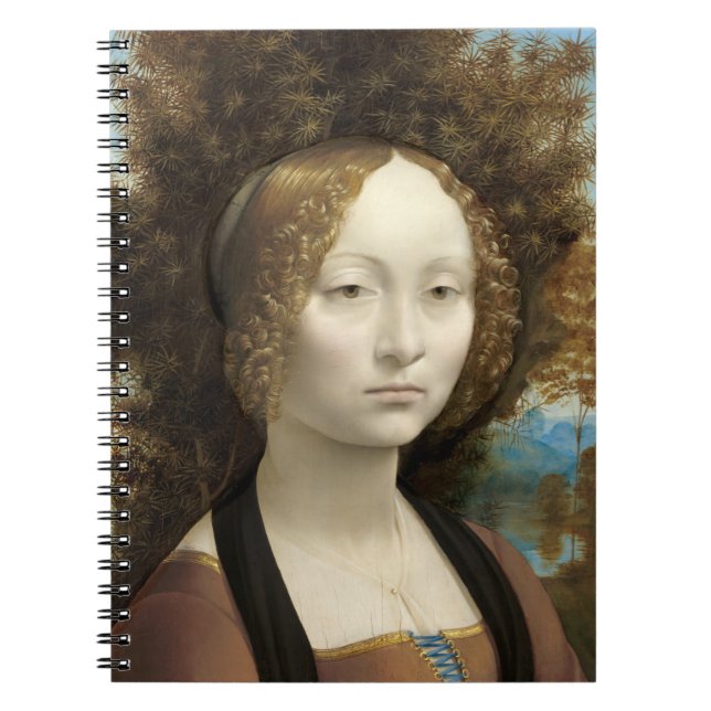 Ginevra de'Benci Leonardo da Vinci Anteckningsbok (Framsidan)