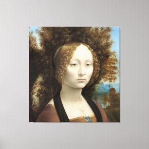 Ginevra de'Benci Leonardo da Vinci Canvastryck