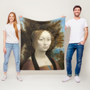 Ginevra de'Benci Leonardo da Vinci Fleecefilt