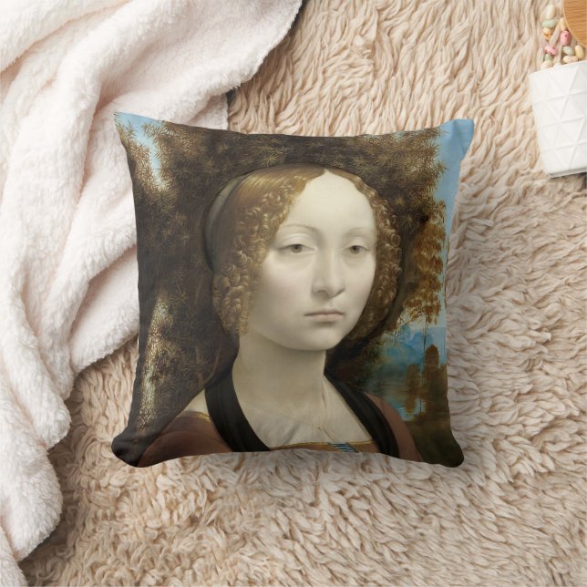 Ginevra de'Benci Leonardo da Vinci Kudde (Filt)
