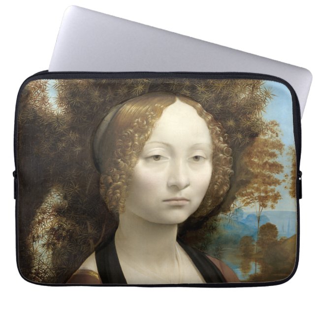 Ginevra de'Benci Leonardo da Vinci Laptop Fodral (Framsidan)