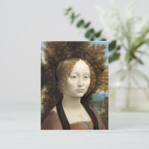 Ginevra de'Benci Leonardo da Vinci Vykort