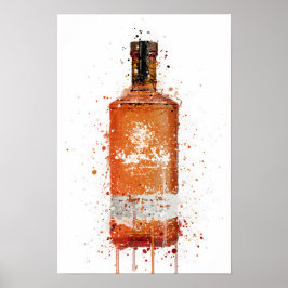 Ginflask Väggkonsttryck 'Blood Orange' Poster