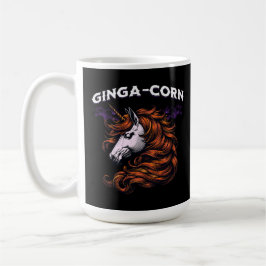 Ginga-Corn Funny Ginger Unicorn Design Kaffemugg