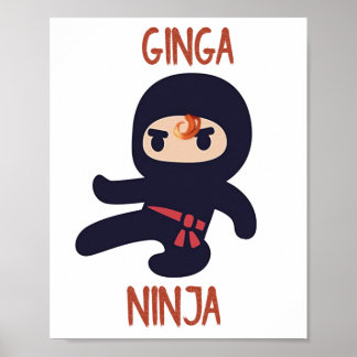 Ginga Ninja Poster Rödhårig Funny Wall