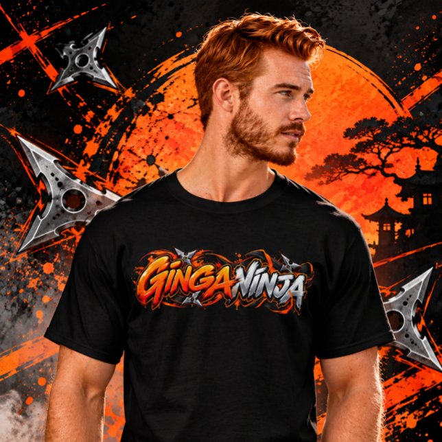 Ginga Ninja – Rolig Ginger & Rödhårig T Shirt (Skapare uppladdad)