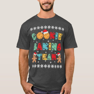 Gingbreadsgubbar med julhattar för Cookie Baking T T Shirt