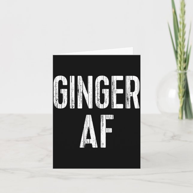 Ginger Af Shirt Irish Men Women St Patricks Day  Kort (Framsida)
