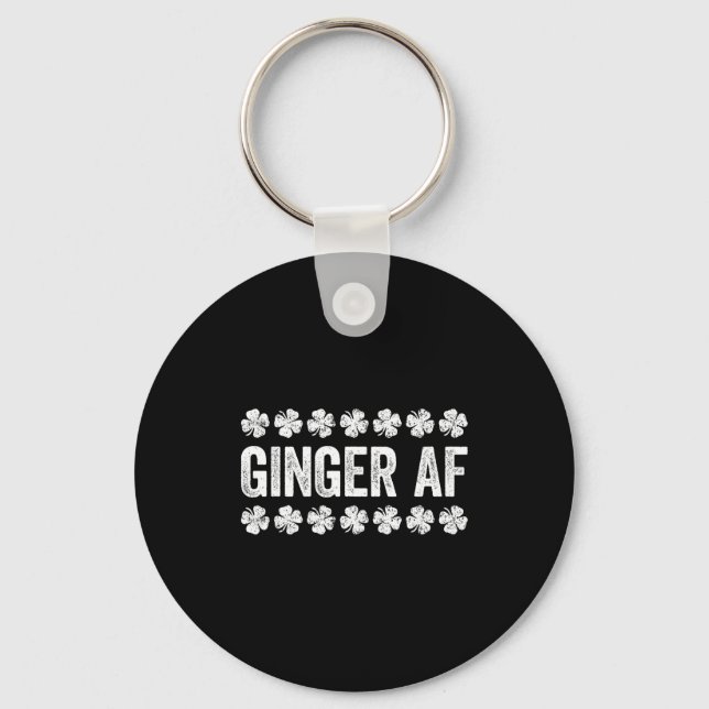 Ginger Af Shirt Irish Men Women St Patricks Day  Nyckelring (Framsida)