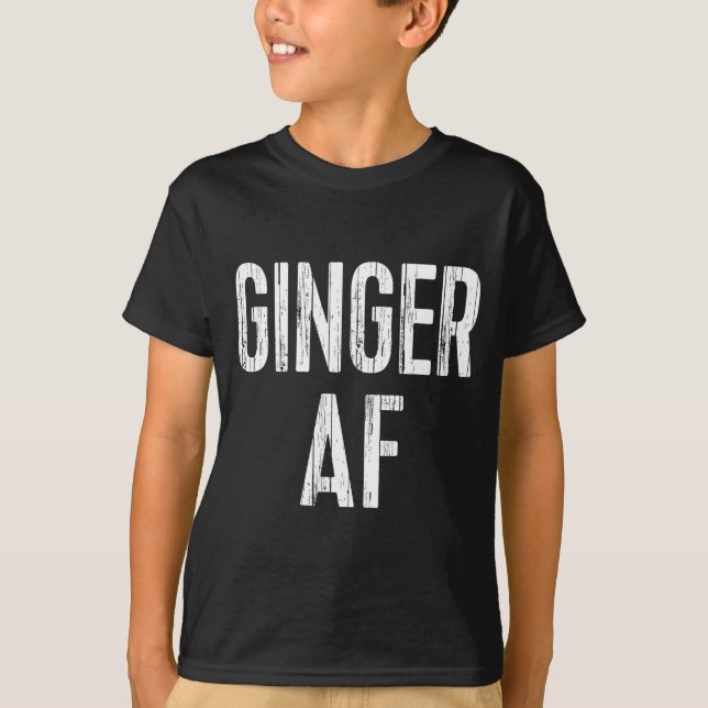 Ginger Af Shirt Irish Men Women St Patricks Day  T (Framsida)