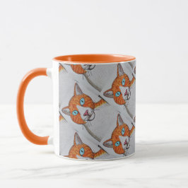 Ginger and White cat mug Mugg