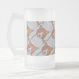 Ginger and White Frosted mug Frostat Ölglas