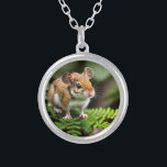 Ginger Australian Hopping Mouse, Pendant Necklace Silverpläterat Halsband<br><div class="desc">Bild är en ginger australisk hopping Mouse</div>