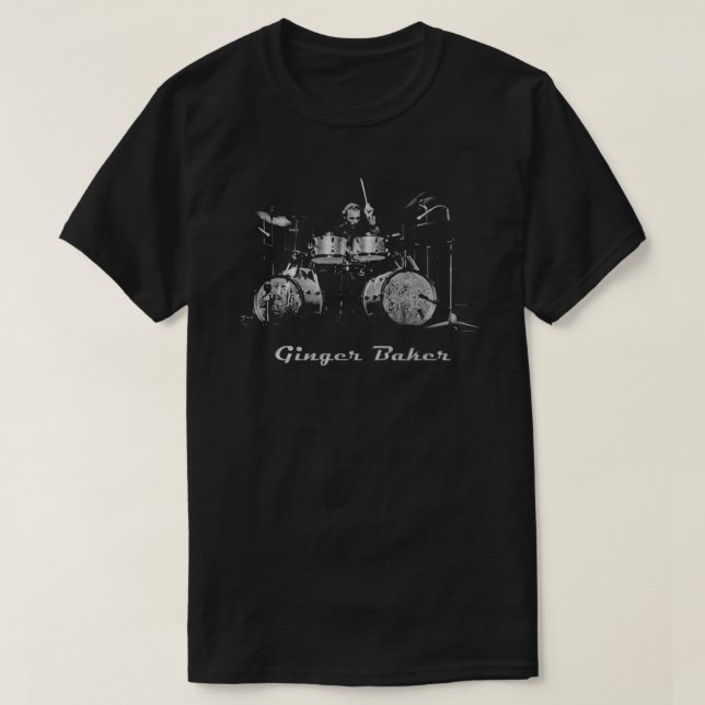 Ginger Baker-gåva till trummor, rock n roll Classi T Shirt (Design framsida)