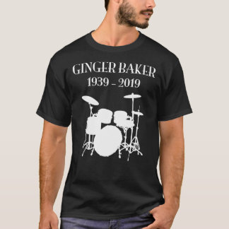 Ginger Baker RIP 1939-2019 med trummor Classic T-S T Shirt