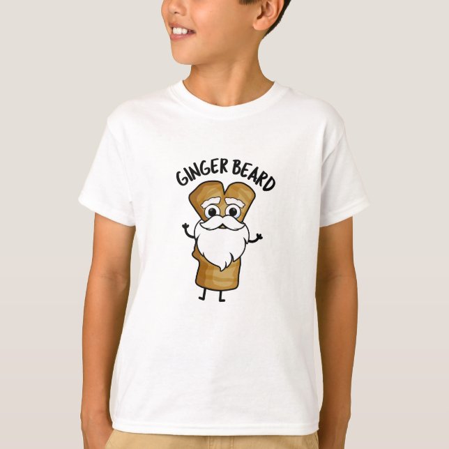 Ginger Beard Funny Gingerbröd Food Pun T Shirt (Framsida)