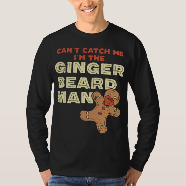 Ginger Beard Man Funny Pepparkaksgubbe T Shirt (Framsida)