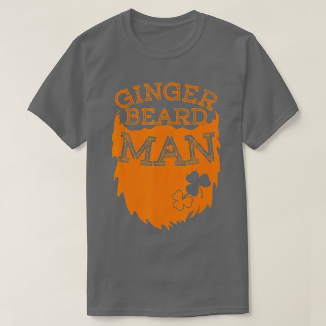 Ginger Beard Man Funny St patricks day för manar B T Shirt (Design framsida)